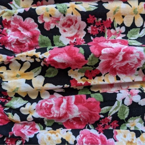 Floral impressionist vintage flower design mini skirt a siluhet Size M @K - Picture 5 of 5